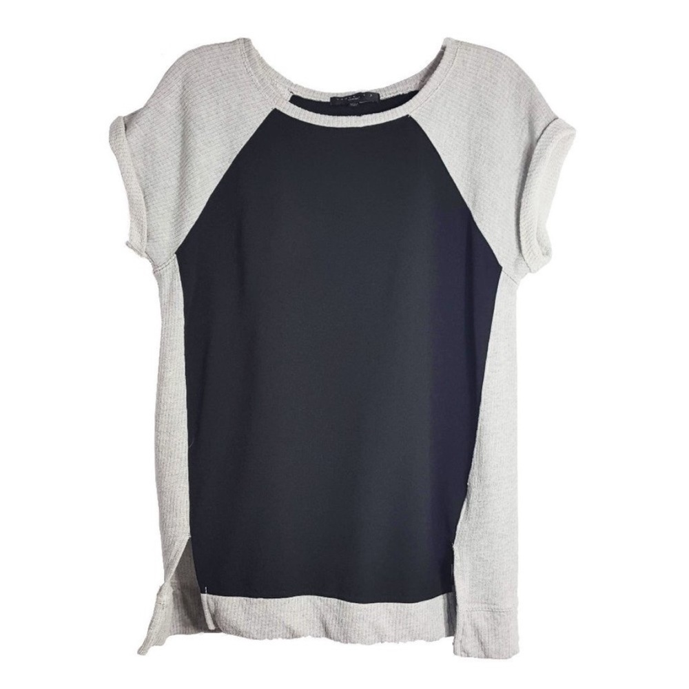 Sanctuary Black and Gray Short Sleeve Tee